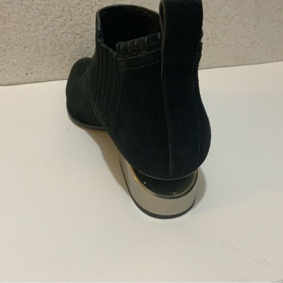 Alexander Wang Gabi Cut Out Boot 39.5 Black Suede Silver Metal Heel - Picture 6 of 15